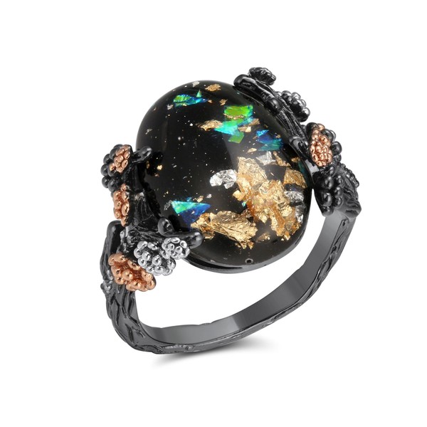 Henrietta Simulated Fire Opal Ring for Women by Ginger Lyne