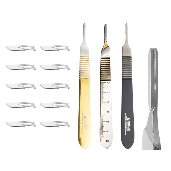 ARTMAN INSTRUMENTS 3 Pack Scalpel Dermaplaning Handle with 10 Sterile