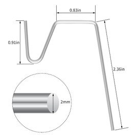 60 Pcs Christmas Light Hooks for Gutter Guards, Leaf Screen Gutter Clips, Light Hangers for Gutters, Metal Gutter Clips for Hanging Outdoor Lights