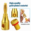 eROOSY Pack of 80 4 mm Banana Plugs Gold-Plated Banana