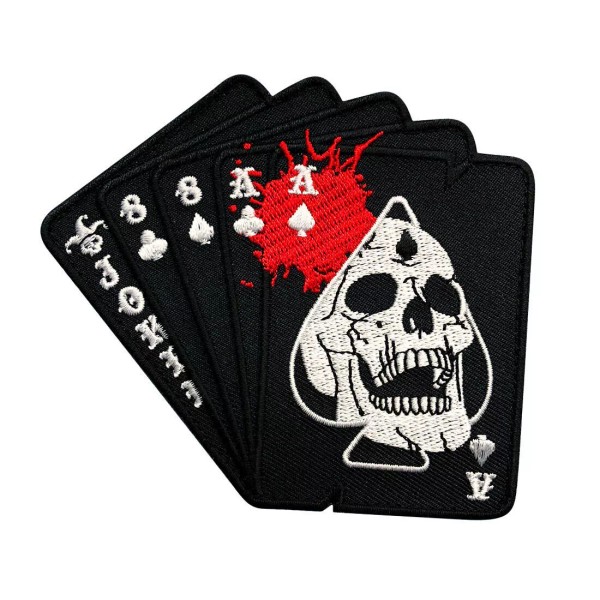 DEAD MAN'S HAND ACES HOOK FASTENER PATCH BY MILTACUSA (MD-7)