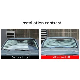 cartiangous USA Flag Front Windshield Sunshade UV Block Visor Cover For Ford Maverick 2022+