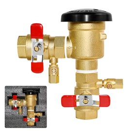 1" 720A Pressure Vacuum Breaker Assembly - 1-720A Compatible Thickened Brass Backflow Preventer Valve, Max 400 PSI, for Irrigation Systems & Commercial Water Supply, Back Siphon Protection