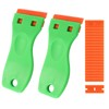 Unlorspy Plastic Razor Blades Scraper Tool, 2Pcs Green Scraper Tool