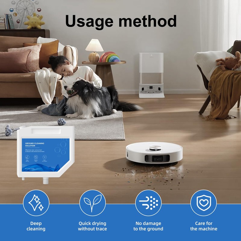 3pcs Compatible with Dreame Cleaning Solution, Multi-Surface Floor Cleaning Solution