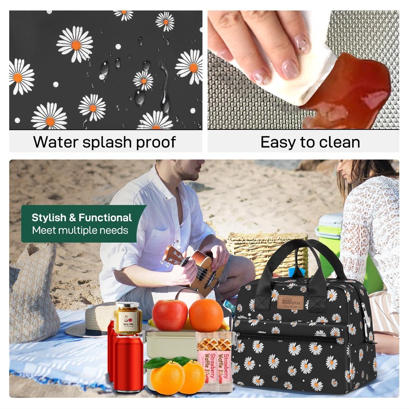 HOMESPON Insulated Lunch Bag Lunch Box Cooler Tote Box Cooler