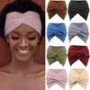 Acenail Wide Headbands Women Turban Headband Elastic Non Slip Hairbands