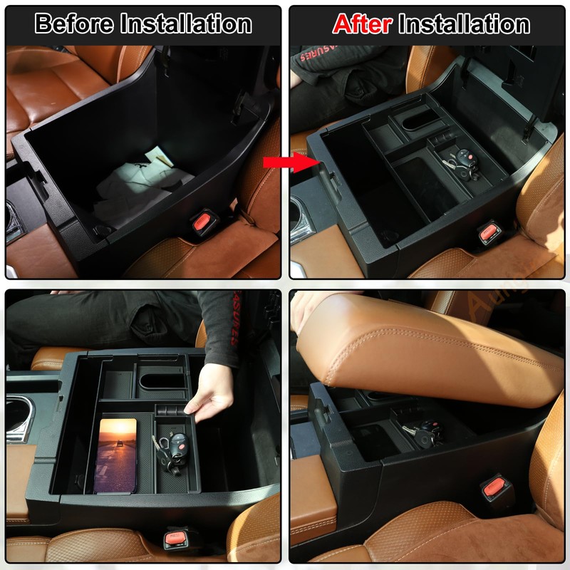 Car Armrest Box Storage Box Compatible with Toyota Tundra 2007-2021/Sequoia