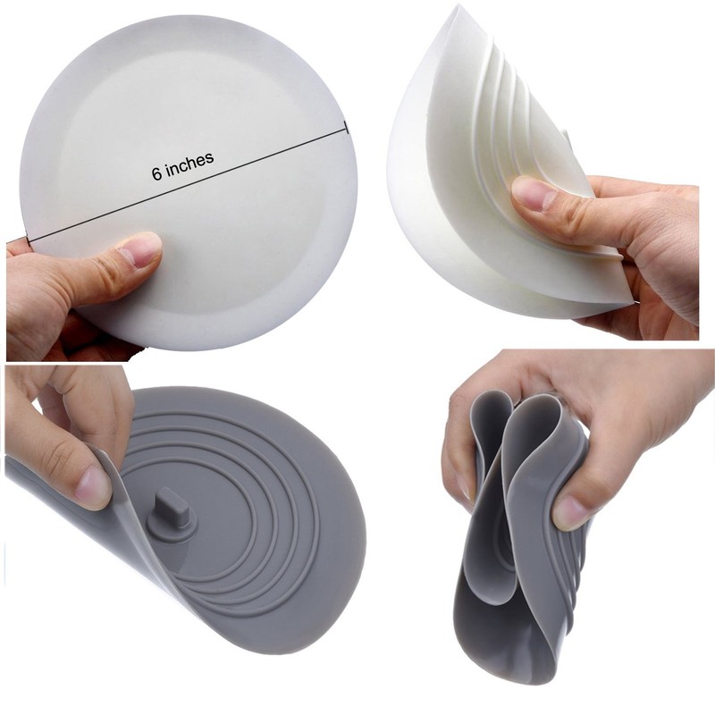 V-TOP Tub Stopper 2 Pack, 6 inches Large Silicone Drain