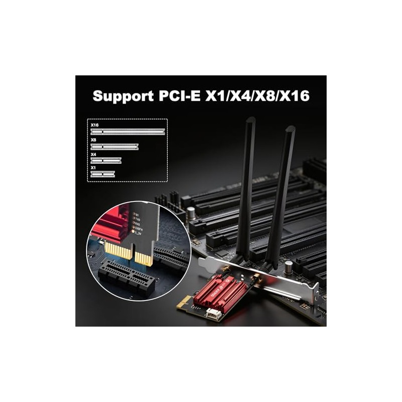 AX900 PCIe WiFi 6 Tarjeta de red de doble banda,