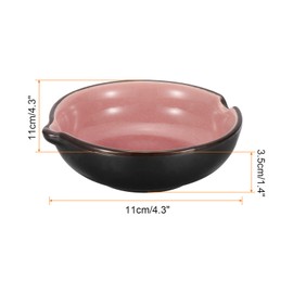 PATIKIL Chinese Calligraphy Ink Dish, Painting Brush Rest Dish Multifunctional Japanese Ceramics Ink Water Plate for Calligraphy, Painting, Art Supply, Pink