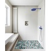 Primoon Pebble Tiles 5 Sheets, Aqua Teal Blue Mosaic Tiles