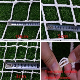 KUAIE Child Safety Net, Pet Safety Net, White Garden Decoration Net for Balcony Window Stairs, Fence Safety Rail Net Color : 3cm mesh, Size : 1x5m(3x16ft)