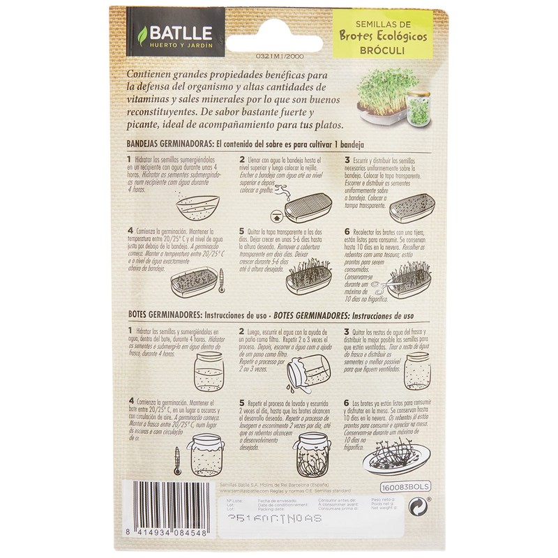Semillas Batlle Eco-Friendly Shoots Brocolli