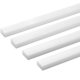 Roowest 4 Pcs UHMW Precision Milled Bar for Jigs Crosscut Sled for Table Saw Sled Fixtures or Miter Slots (size 3/4" x 3/8") Miter Bar Slider Table Saw Gauge Rod for Router Bandsaws(3/4 x 3/8 x 17'')