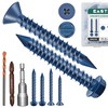 EASTPUK 200Pcs Concrete Screws Anchors with Drill Bit, 3/16" 1/4"