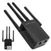 Wireless Repeater Black Dual Band WiFi Signal Network Extension Amplifier