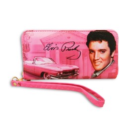 Midsouth Products Elvis Presley Wallet - Pink With Guitars