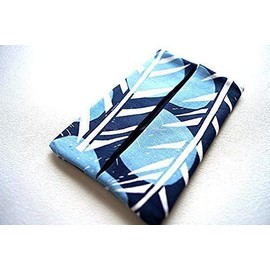 Blue Botanical Pocket Size Travel Fabric Tissue Holder