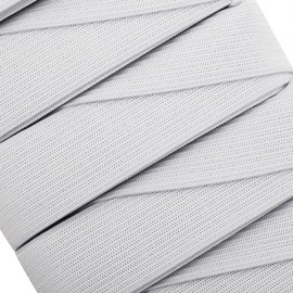 WedDecor 25mm (1 Inch) Wide Flat Elastic Band, Waistband Elastic Cord, Sewing Bands Garment Sewing Accessories for Sewing Clothing, DIY For Dress Making, Art And Craft Creating, White, 5 Metres