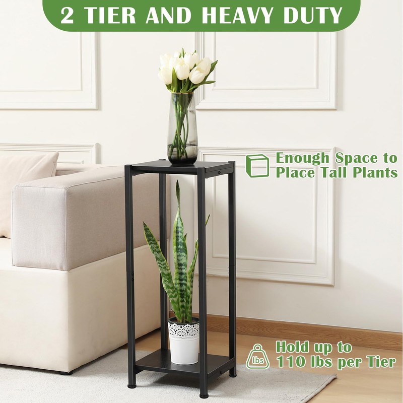 Dipion Tall Plant Stand Indoor,31 Inch Plant Stands,2 Tier Metal