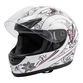 TCMT DOT Motorcycle Butterfly Flip Up Full Face Street Dirt Bike ATV Motocross Adult Helmet with Open Face Sun Shield