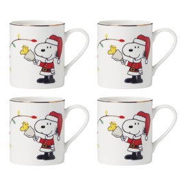 Lenox Snoopy Christmas Mugs, Set of 4, 4 Count, Multi