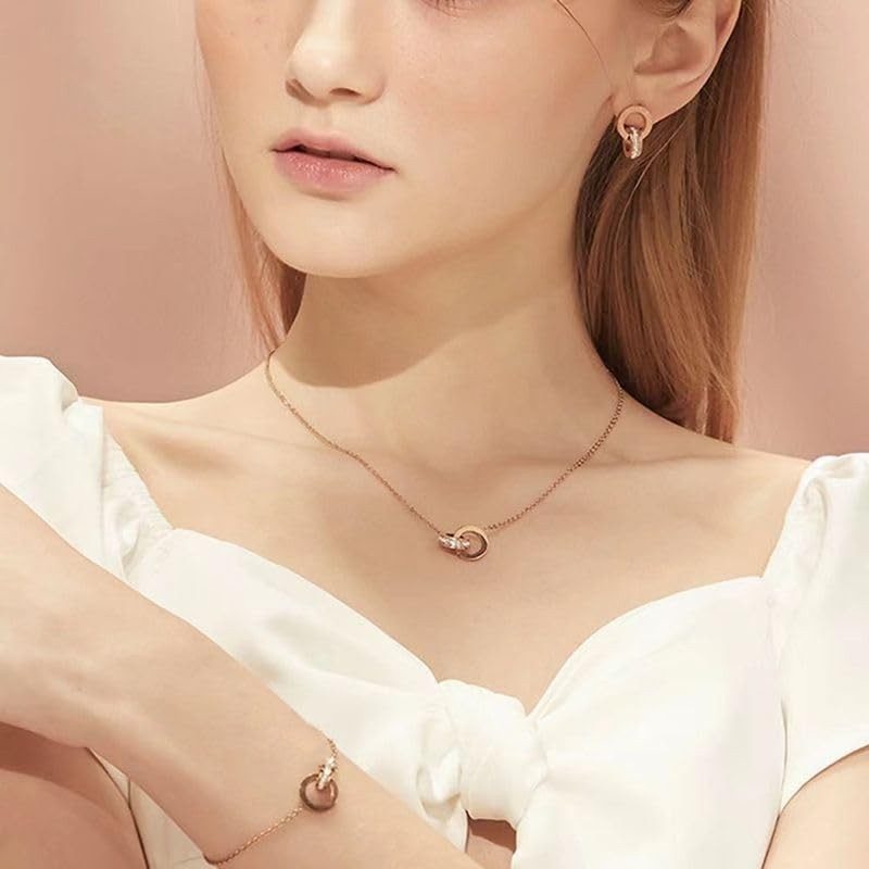 Hanaoops Jewellery Set for Women Necklace Bracelet and Earrings Set