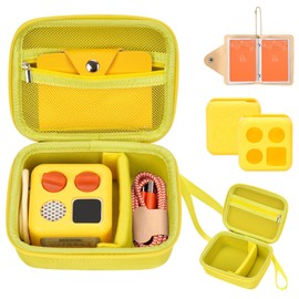 MGZNMTY Travel Storage Case and Thicken Silicone Cover Compatible with Yoto Mini Player - Kids Audio & Music Player and Card Holder for Yoto Card Hold Up to 20 Cards (Yellow)