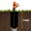 kimllier Small Auger Drill 2 x 24 Black, Long Blade