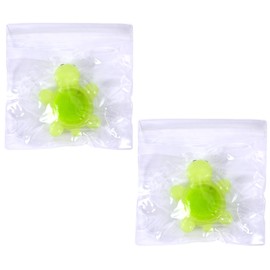Pack of 2 Glow in the Dark Squishy Toy in Turtle Shape, Slow Rising Kawaii Stress Fidget Squishy Turtle Toys Taba Soft Sensory Mochi Toy for Children Adults (Green)