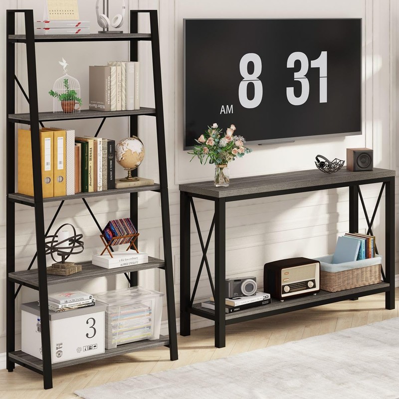 BON AUGURE Console Tables for Living Room, Industrial Couch Table