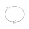 Glanzstücke München Women's Textile Bracelet Silver Alpaca Sterling Silver 15-22