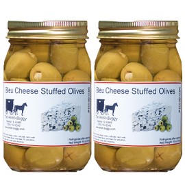 Stuffed Large Olives - Two 16 oz. Jars (Bleu Cheese Stuffed Olives)