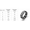 Titanium Steel Matte Black Ring Wedding Engagement Anniversary (Black, 9)