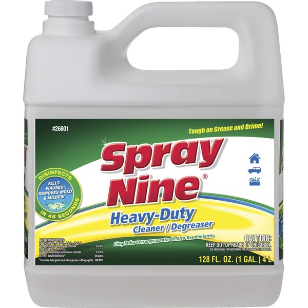 Spray Nine 26801-4PK Heavy Duty Cleaner/Degreaser and Disinfectant - 1 Gallon, (Pack of 4)
