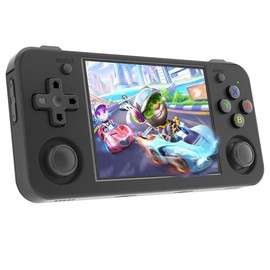 RG35XX H Retro Handheld Game Console, 3.5 Inch IPS Screen Linux System Retro Video Game Console with 64G TF Card Pre-Installed with 5500+ Games, Support HDMI TV Output 5G WiFi Bluetooth 4.2 (Black)
