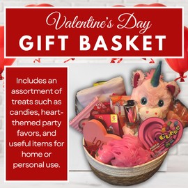 EB Valentine's Day Gift Basket Heart Treats Set Goodies for Her Him Girlfriend Boyfriend Mom Husband Wife Men Women Friends Home Kitchen Wedding Birthday Holiday Anniversary Party Favor Decoration