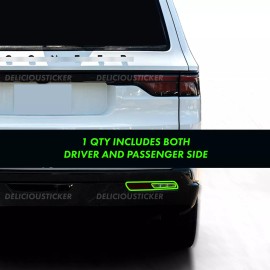 Deliciousticker For 2022-2024 Jeep Wagoneer SMOKE Rear Reflector Reverse Cut Tint Overlays Vinyl