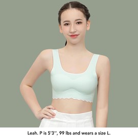 SALIA GIRL Training Bras for Girls 10-16 Sports Seamless Bra with Removable Padding Bras, Large