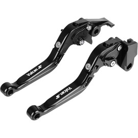 GYMARK Brake Levers Motorcycle Clutch Levers Set Foldable Extendable CNC Fit for K-awasaki Vulcan S 650 2015-2023 Adjustable (Black)