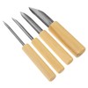 KONTONTY 4pcs Punch Tools for Pottery Clay Sculpture Lightweight Punchers