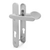 TSS White UPVC Door Handle Pair Set, Sprung, 92mm PZ