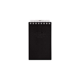 Lihit Lab N1661-24 Open Ring Notebook, Twist Ring Notebook, Memo Size, 8 Holes, Black