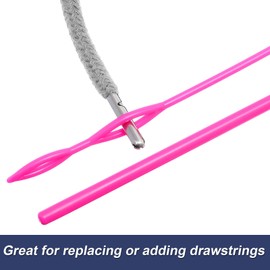 Drawstring Cords Replacement Drawstrings with Easy Threader for Sweatpants Shorts Pants Jackets Coats (Black, Grey)