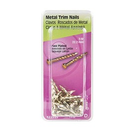 Hillman Trim Nail 7/8 " Brass Plated Brass Viewpack 1 Oz