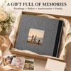Linen 4x6 Photo Album with Cover Window, 200/300/600 Pockets