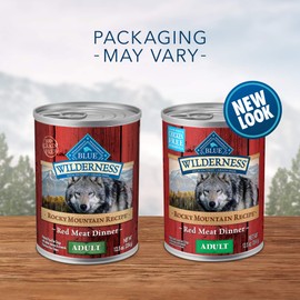 Blue Buffalo Wilderness Rocky Mountain Recipe High Protein, Natural Adult Wet Dog Food, Red Meat 12.5-oz cans (Pack of 12)