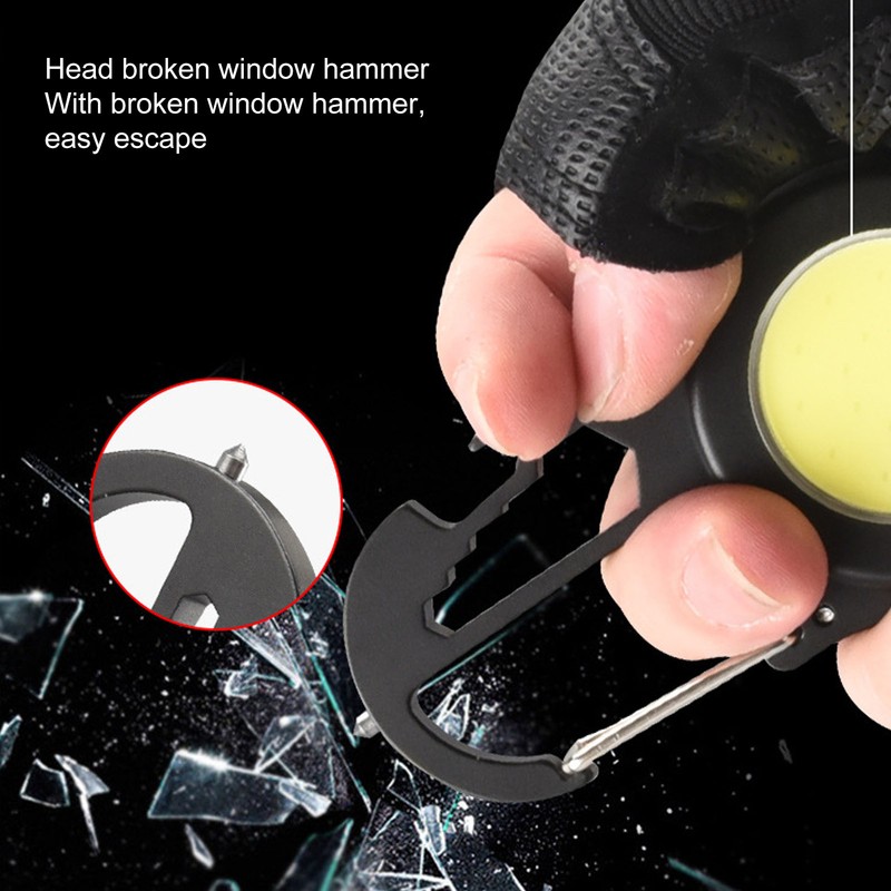 Mini Keychain Light USB Dual Light Source Keychain Flashlight Magnetic