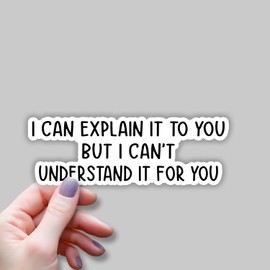 (3pcs) I Can Explain It to You But I Can't Understand It for You Sticker for Tumbler Funny Sarcastic Motivational Phrase Inspirational Quote Vinyl Decal for Kindle Laptop Water Bottle Phone-3x1